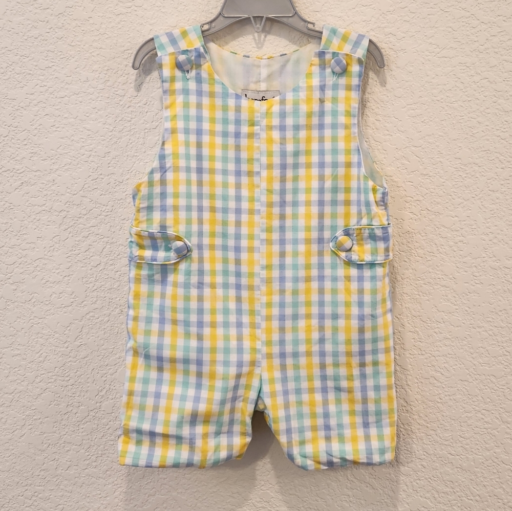 Pastel Plaid Classic Romper Boys 3T Holiday